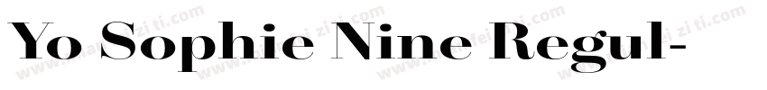 Yo Sophie Nine Regul字体转换